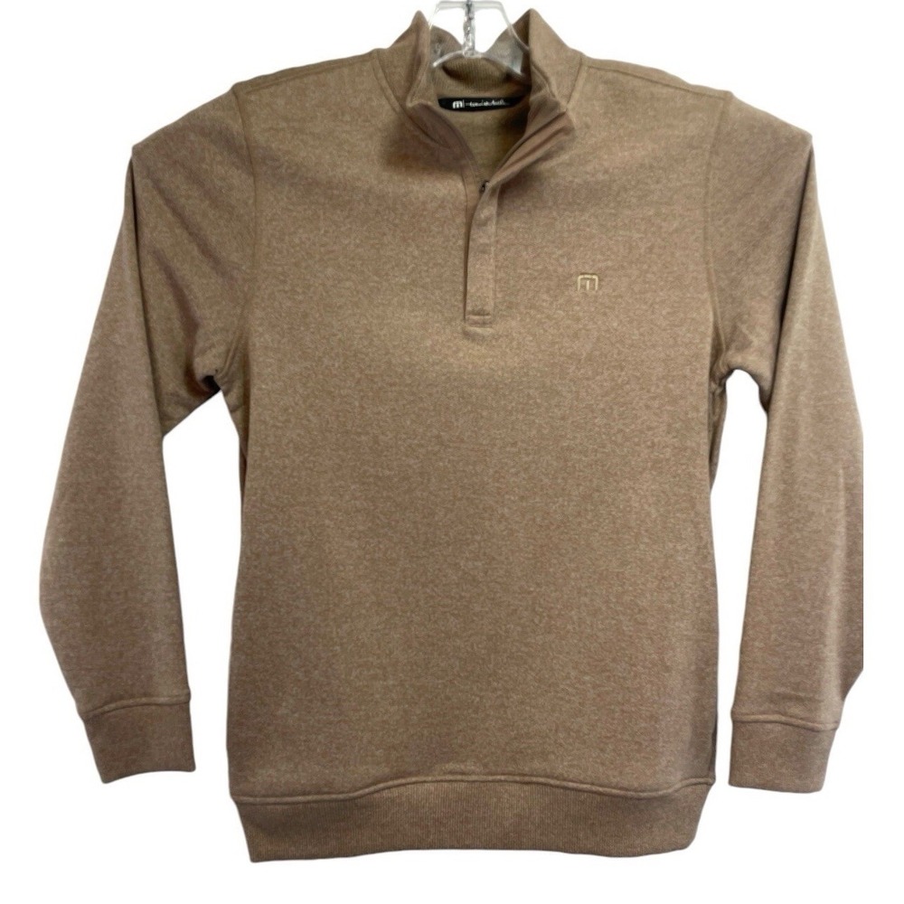 Tiger Woods Collection  Mens Small 1/4 ZIP Brown Golf Sweatshirt‎ (U43) NW/OTs